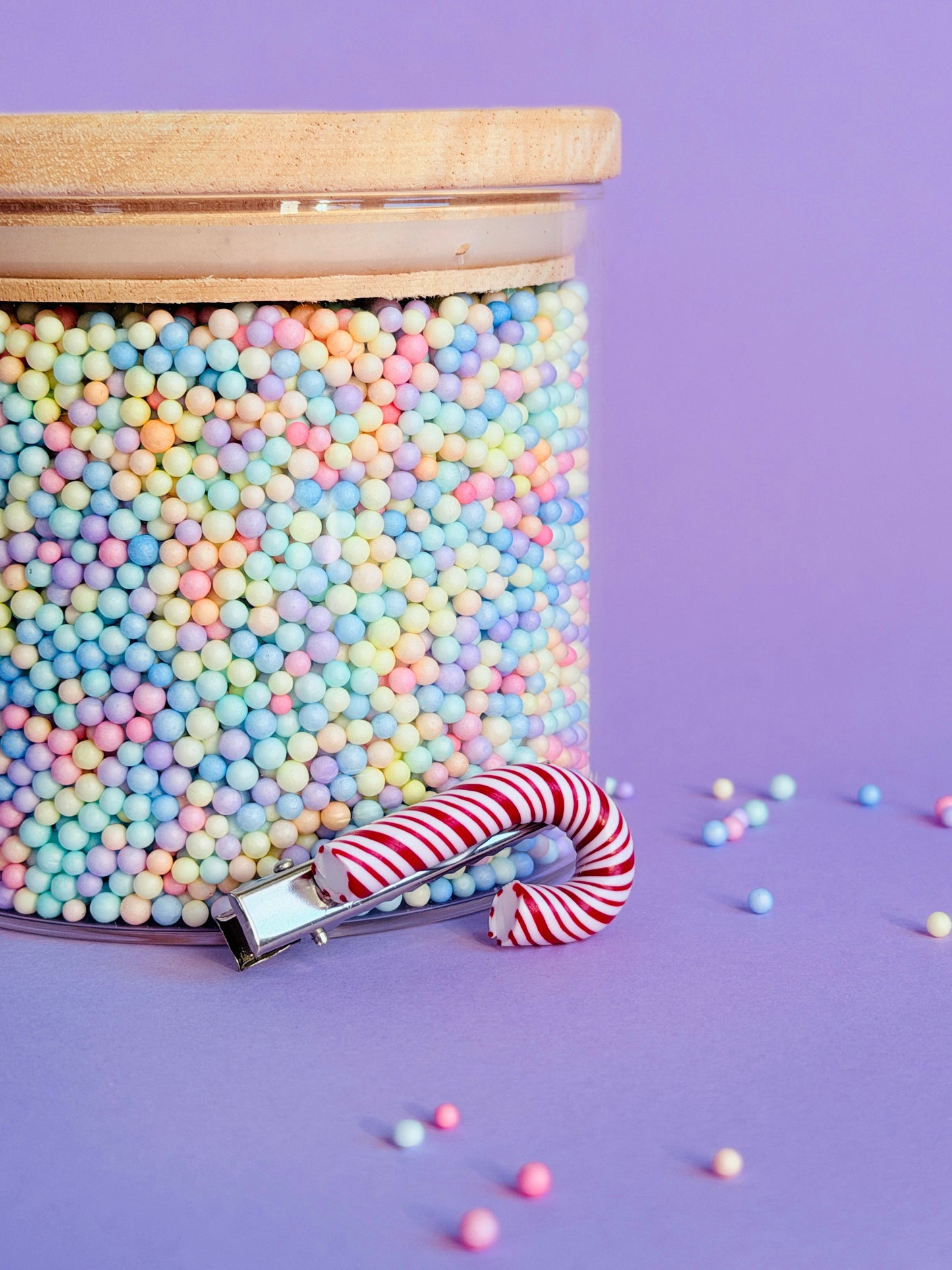 Speldje zilver Candy Cane