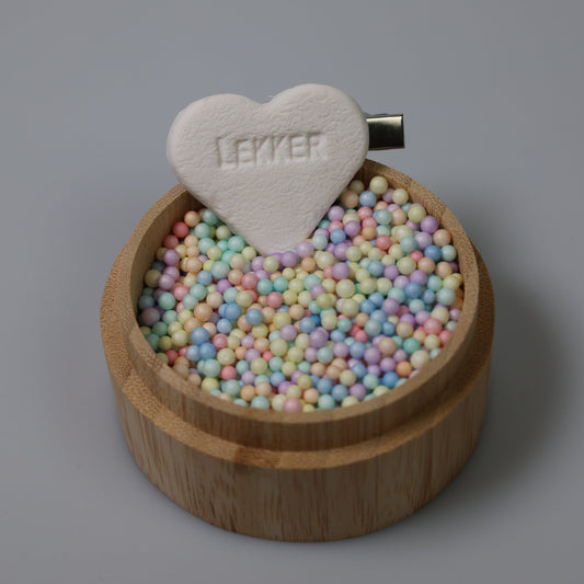 Speldje Hartje groot 'lekker' - wit