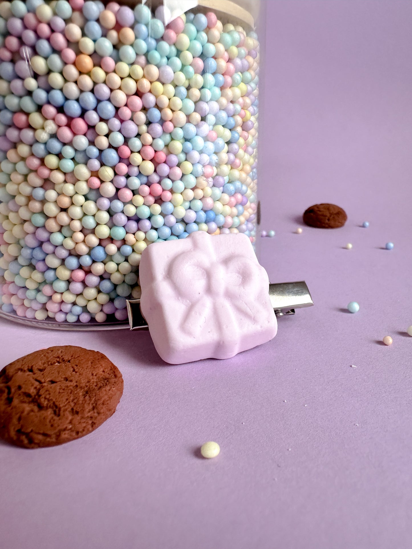 Speldje schuimpje 'cadeau' roze