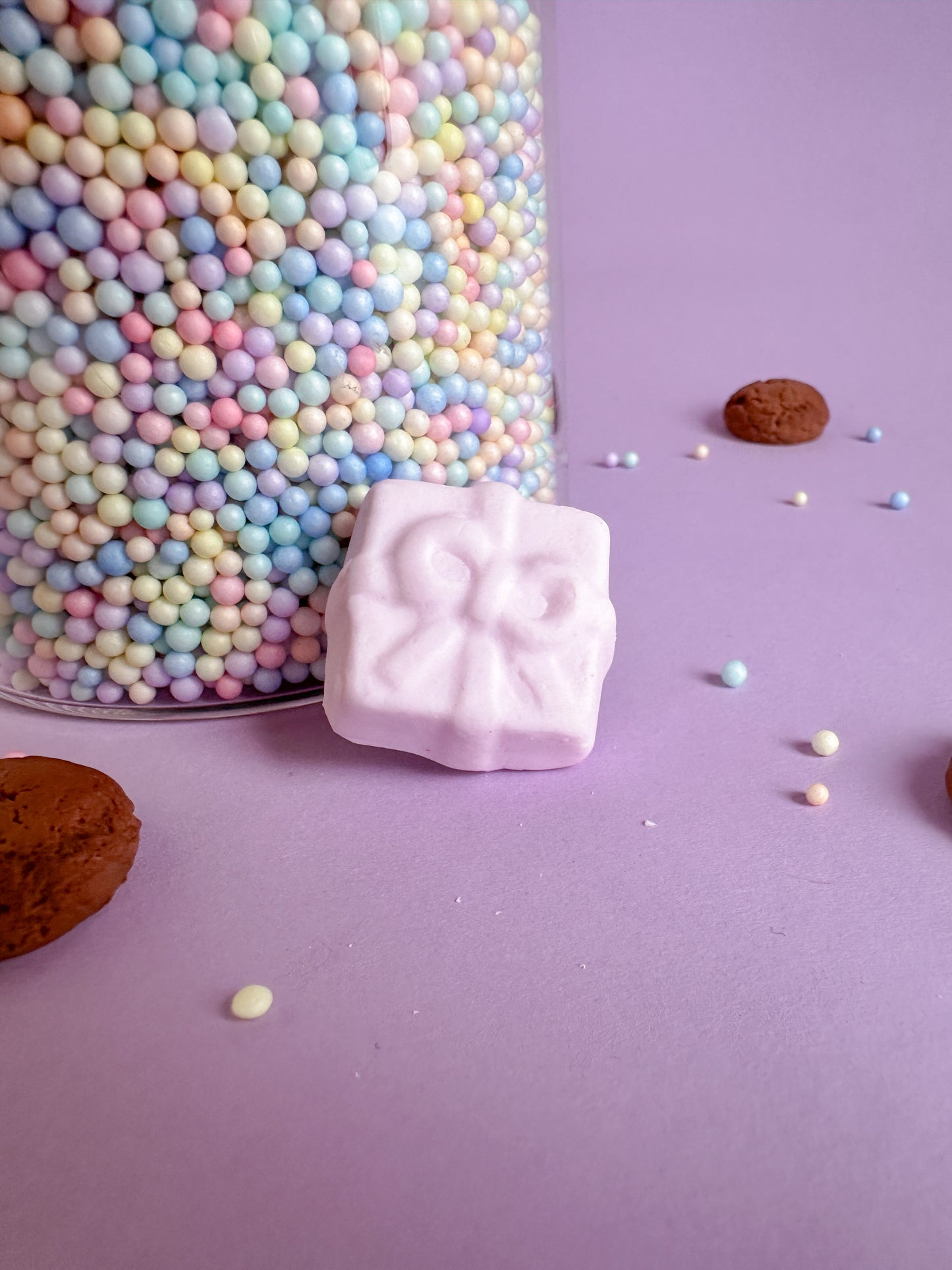 Button schuimpje cadeau roze