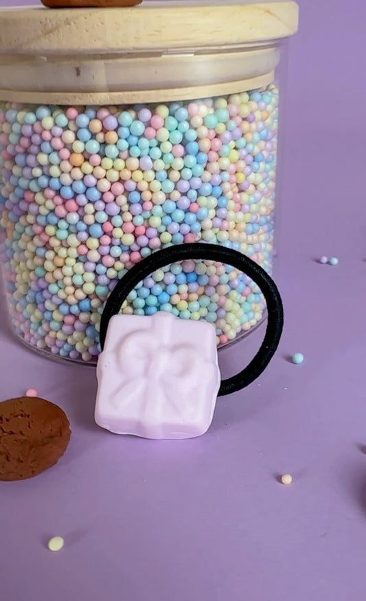 Elastiek schuimpje cadeau roze