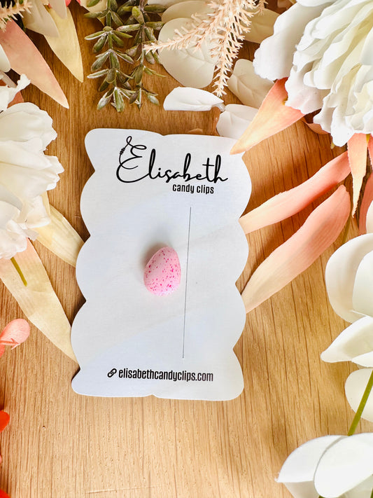 Button paaseitje spikkels zachtroze