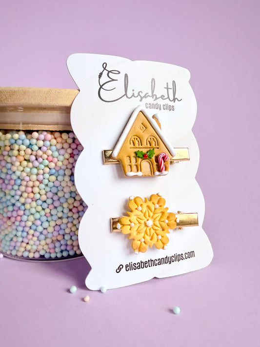 Speldje goud Christmas Cookie SET