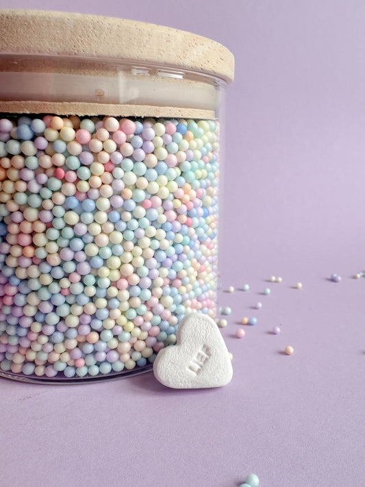 Button hartje 'lief' - wit