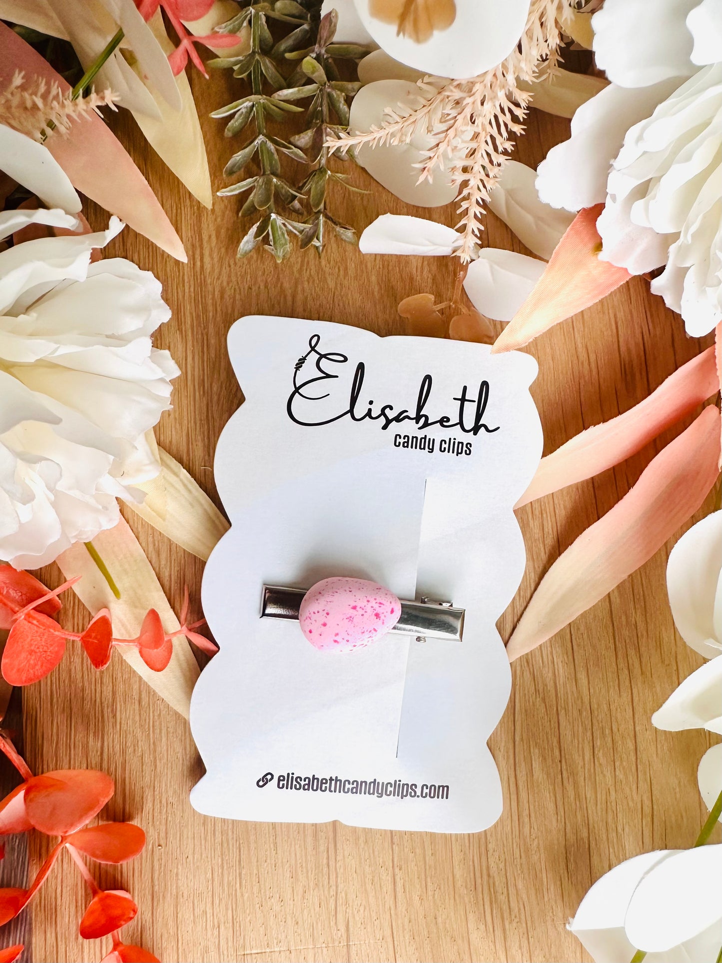 Speldje zilver Paaseitje spikkels zachtroze