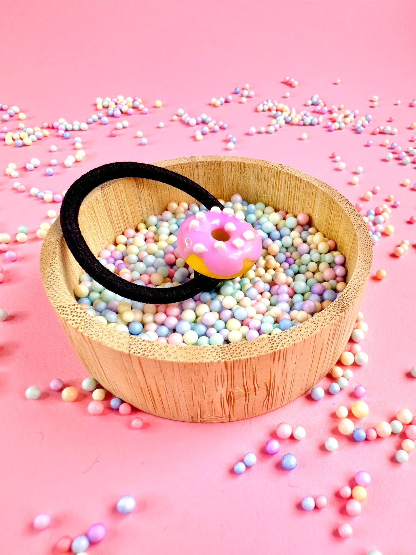 Elastiek donut roze marshmallow