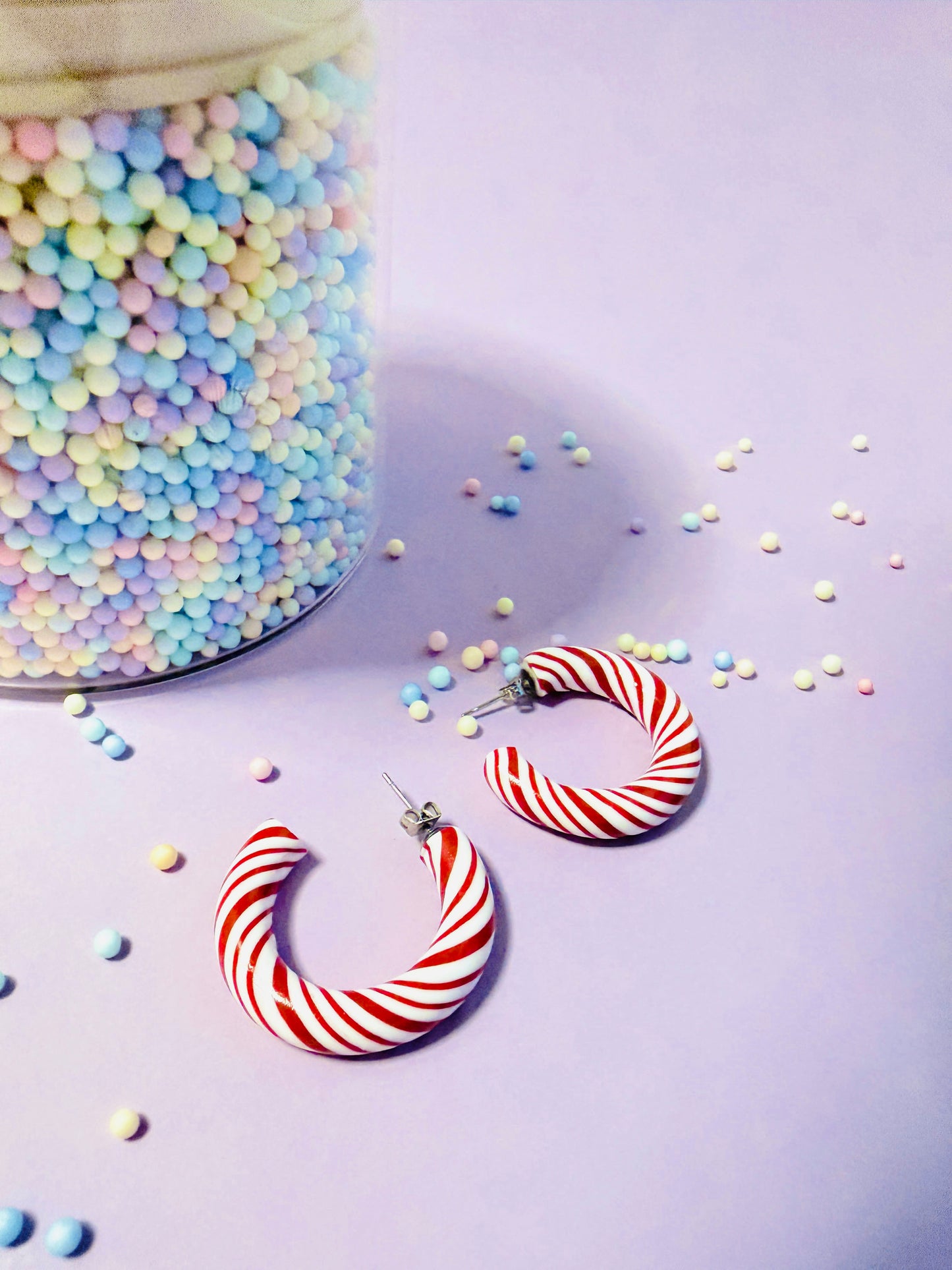 Oorbellen Candy Cane RVS