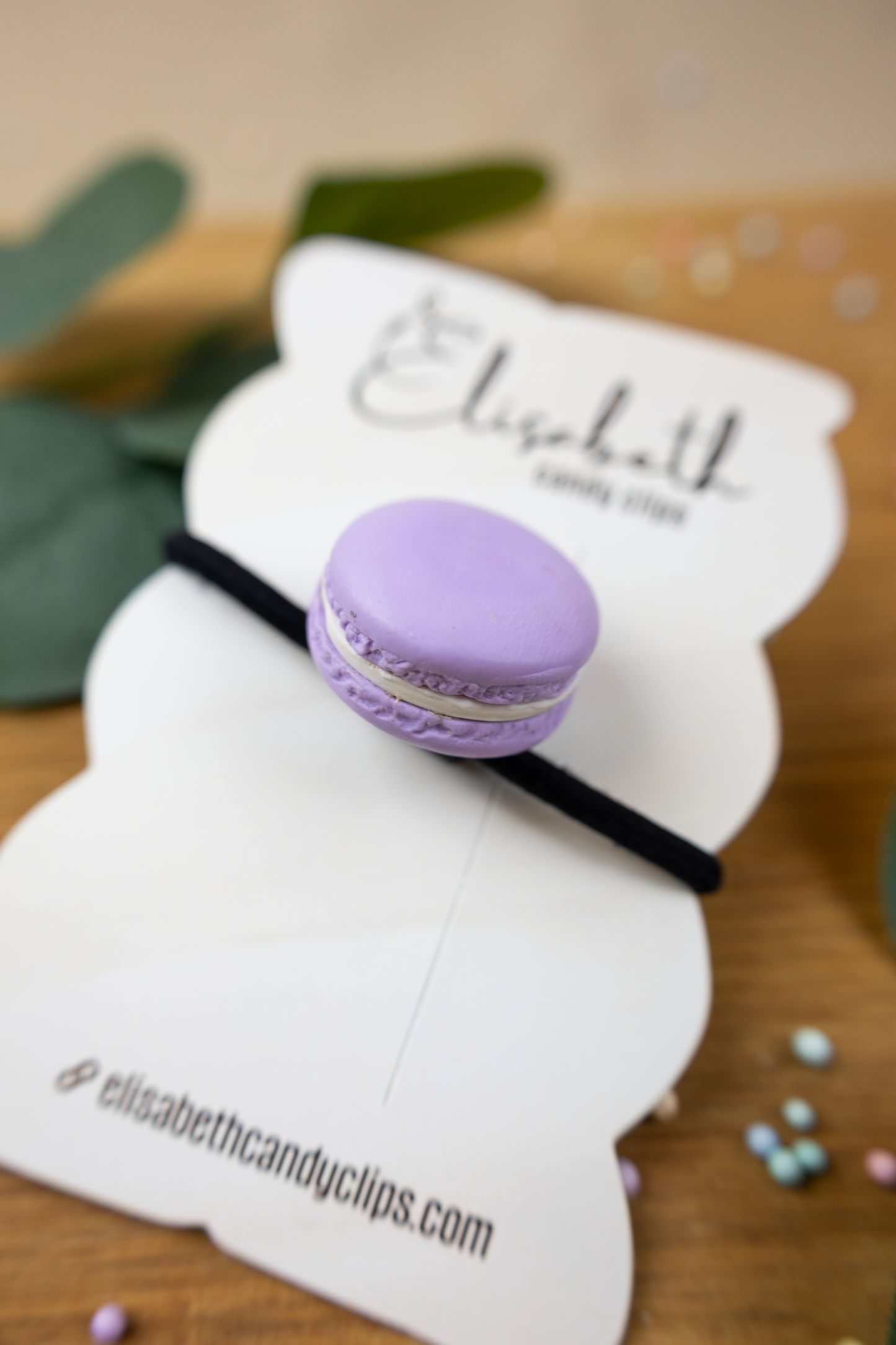 Elastiek macaron Lavendel